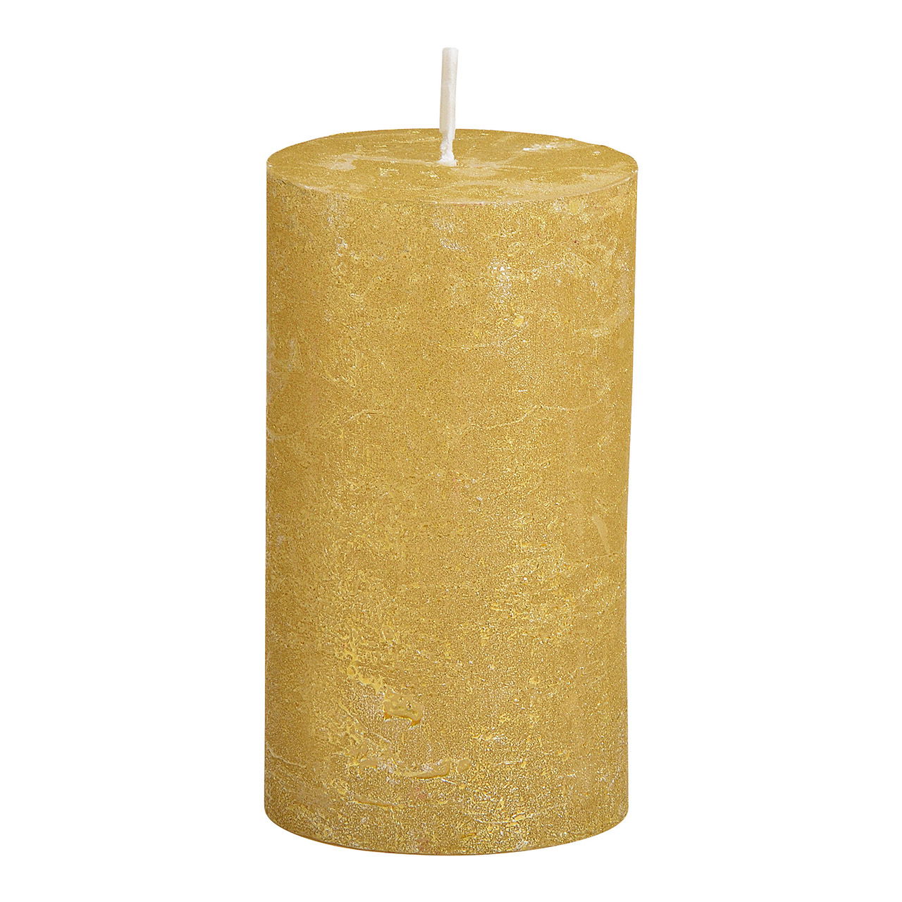 Candle shimmer finish, wax, gold (W/H/D) 6,8x12x6,8cm