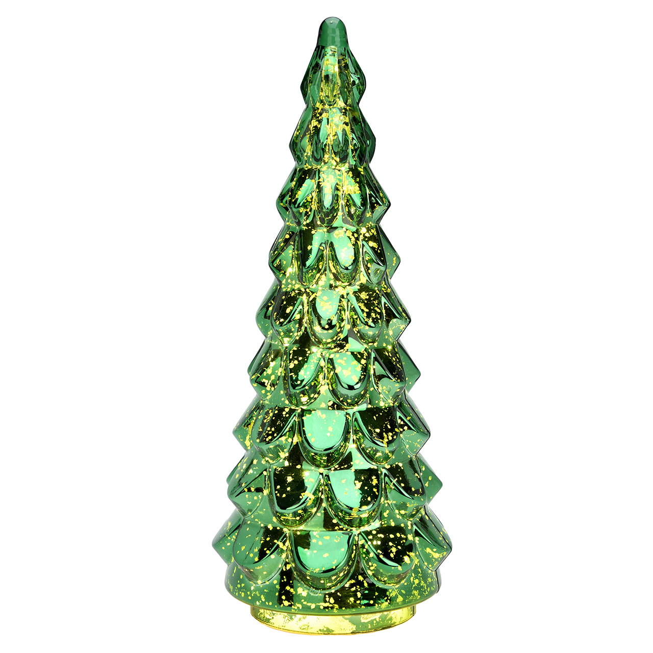 Tannenbaum LED aus Glas Grün (B/H/T) 21x53x21cm exkl. 3xAA