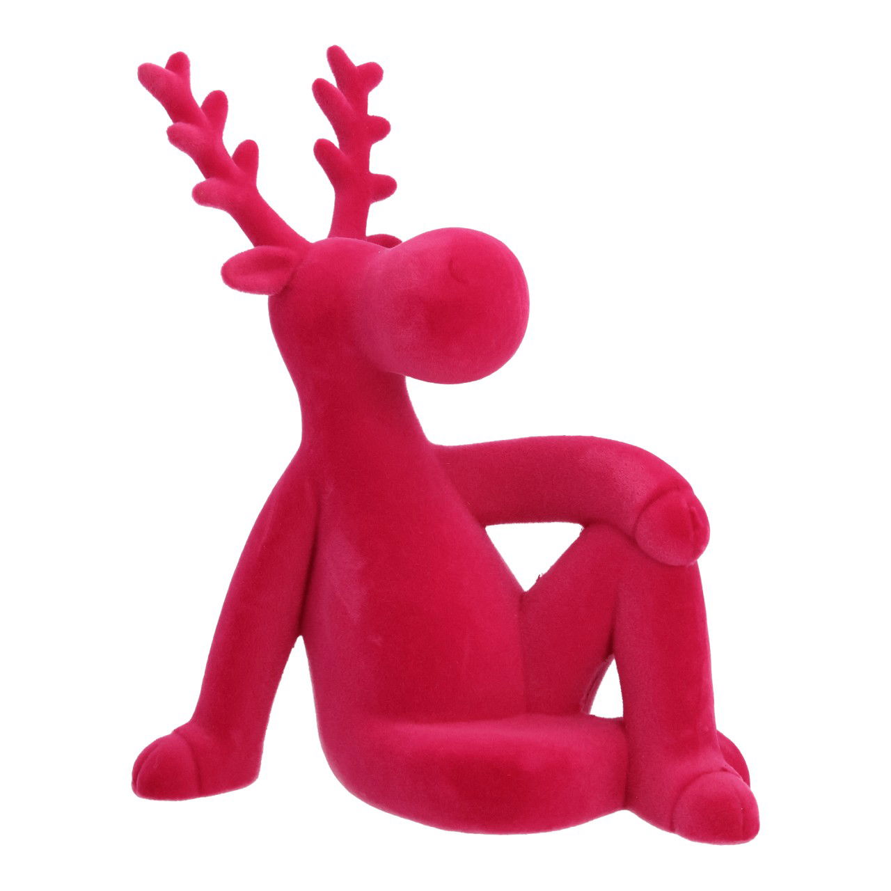 Reno de plástico flocado rosa/rosa (A/A/A) 26x30x13cm Spielzeug, Plüsch