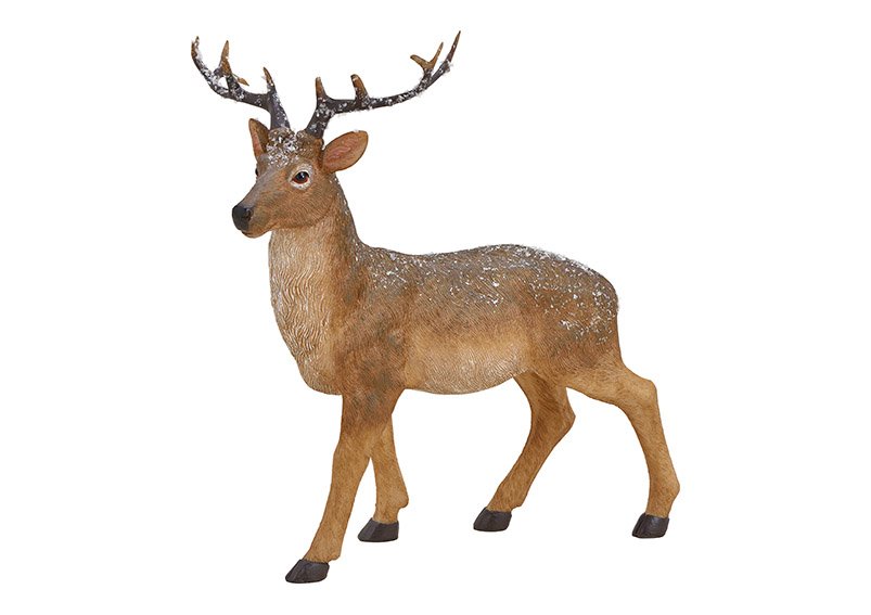 Poly brown deer (w / h / d) 21x23x13cm