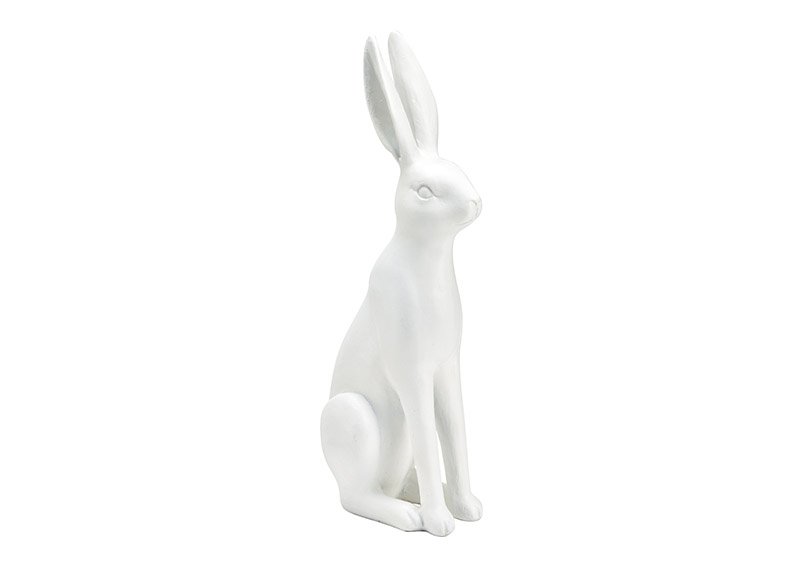 Poly rabbit white (W/H/D) 10x36x14cm