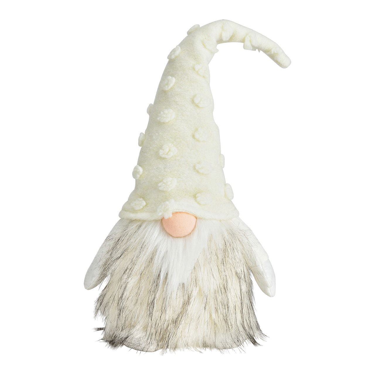 Gnome made of white textile (W/H/D) 17x42x16cm