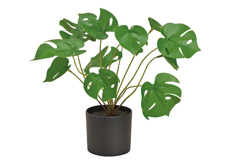 Artificial plant split philosopher monstera green (h) 29cm
