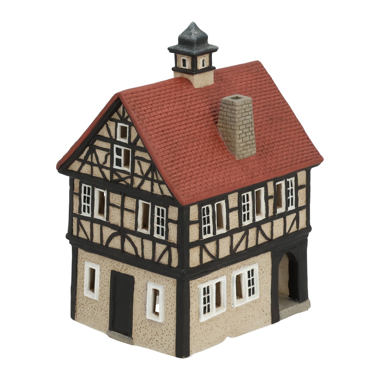 miniature house, kleinmodell, modellbau, dachziegel rot, fachwerk