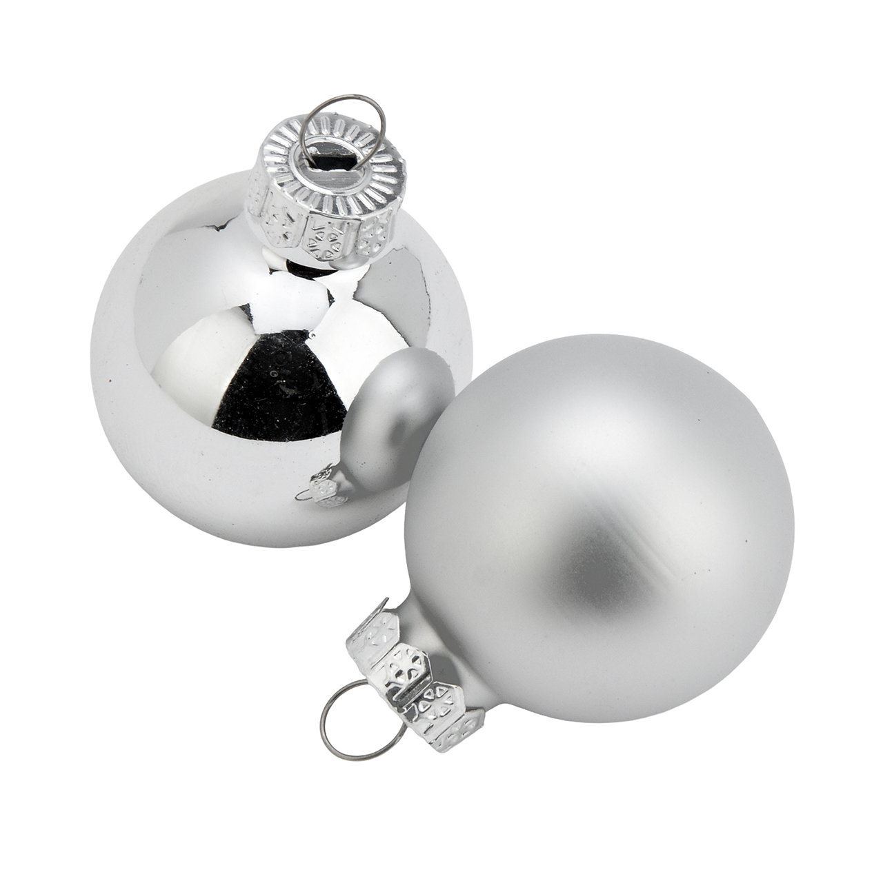 Weihnachtskugel RW_16363 aus Glas Silber 12er Set (B/H/T) 3x3x3cm Weihnachtskugeln, Silber, Set, Glas, Ornamentbox