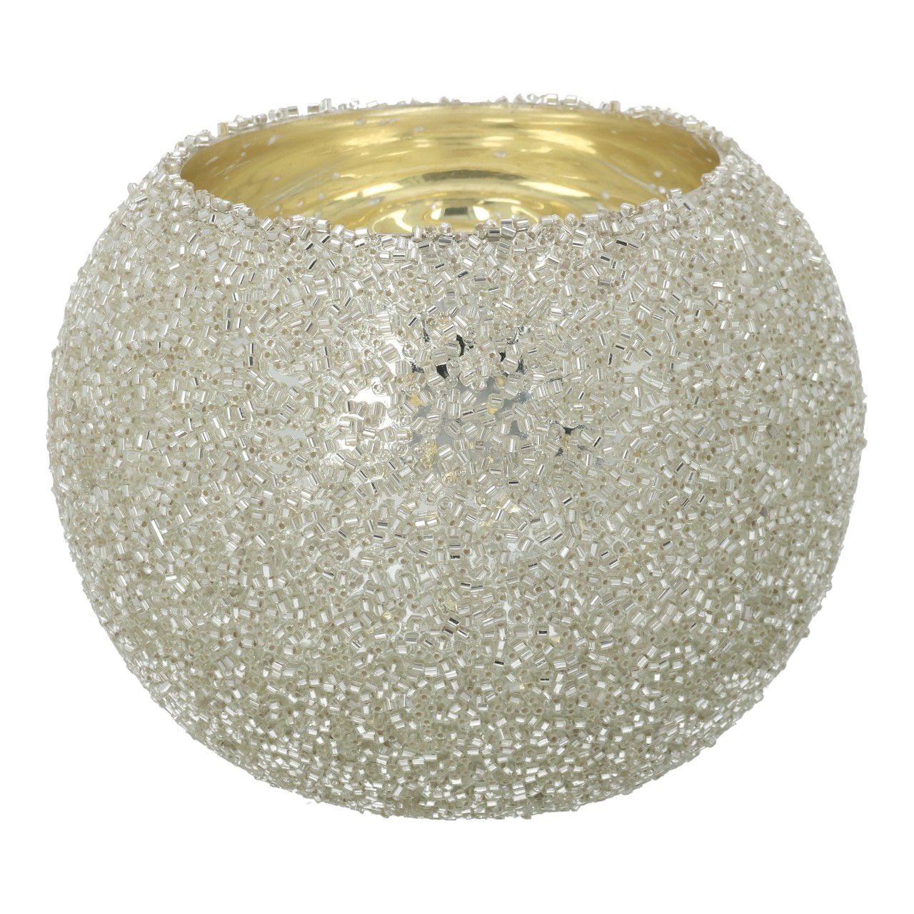 Farol de cristal plateado (A/A/P) 11x8x11cm Krug