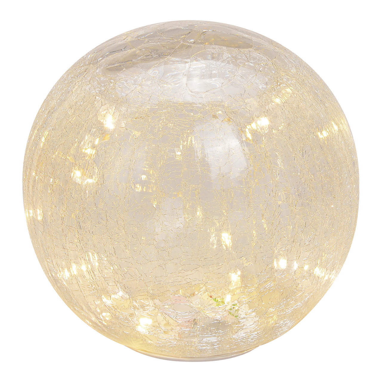 Light ball with 20 LEDs, with timer made of transparent glass Ø20cm Light ball with 20 LEDs, with timer made of transparent glass Ø20cm