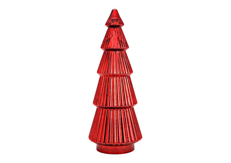 Christmas tree made of glass red (W/H/D) 21x54x21cm