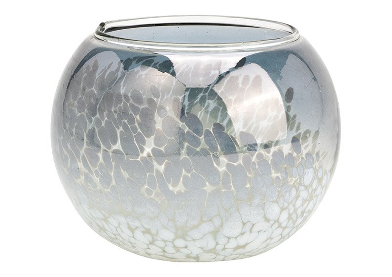 Glass lantern white (W/H/D) 10x8x10cm