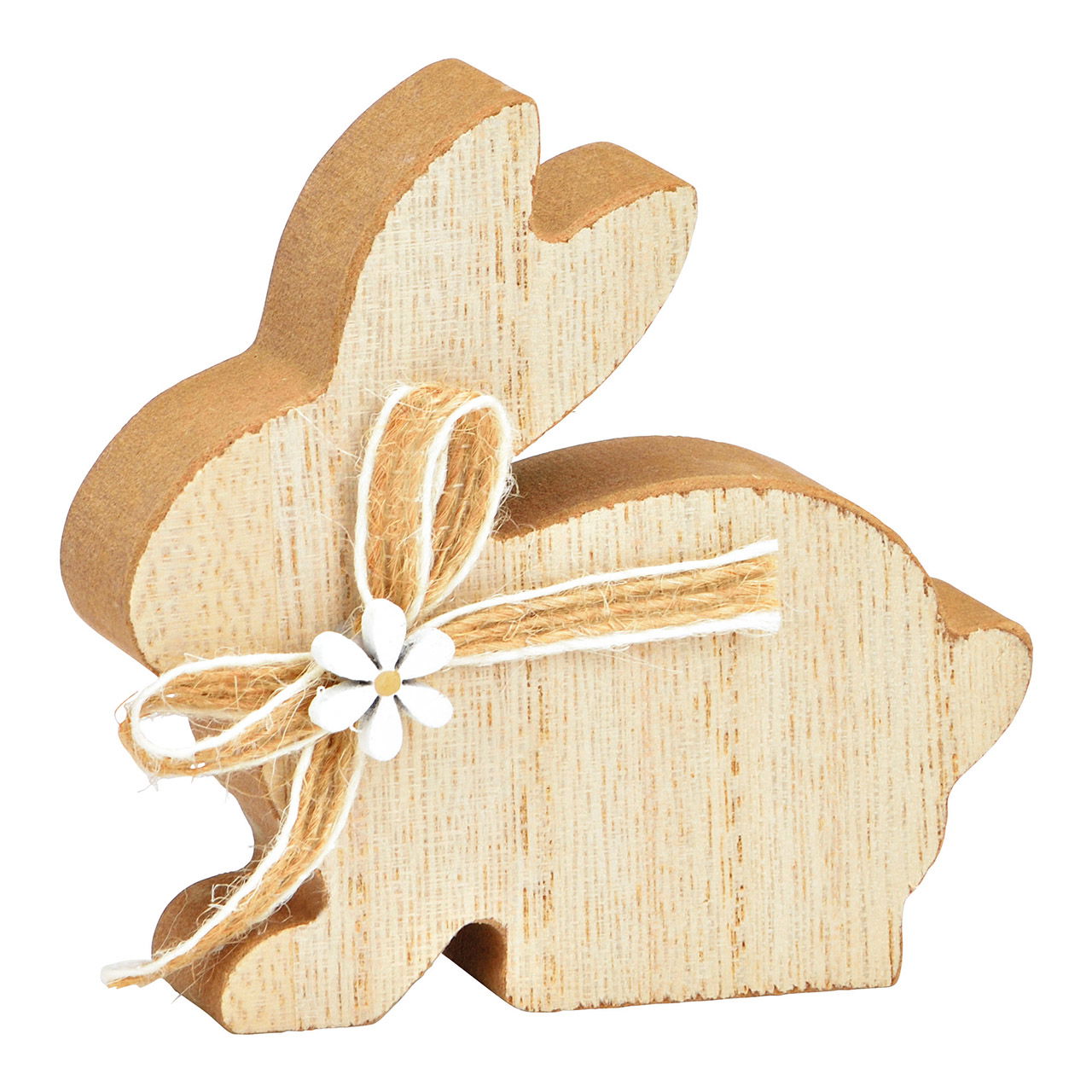 Coniglietto in legno naturale (L/H/D) 8x8x2cm