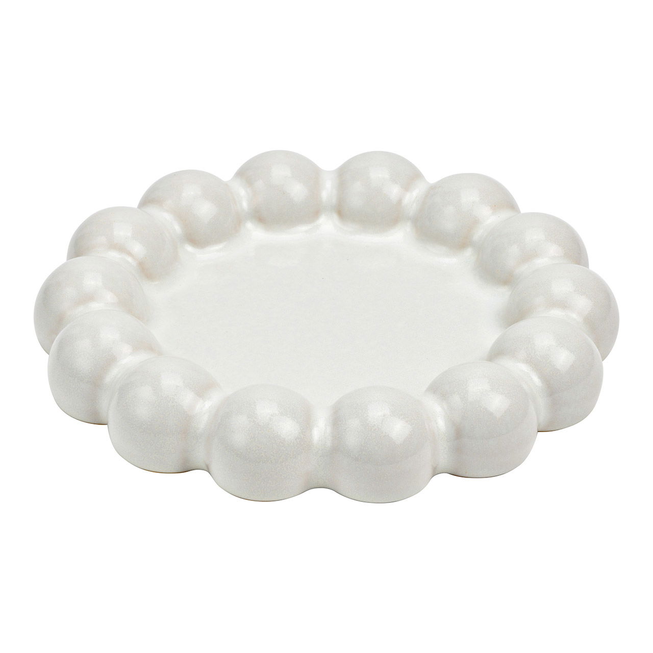 Assiette décorative en céramique, blanc (L/H/P) 20x3x20cm Assiette décorative en céramique, blanc (L/H/P) 20x3x20cm