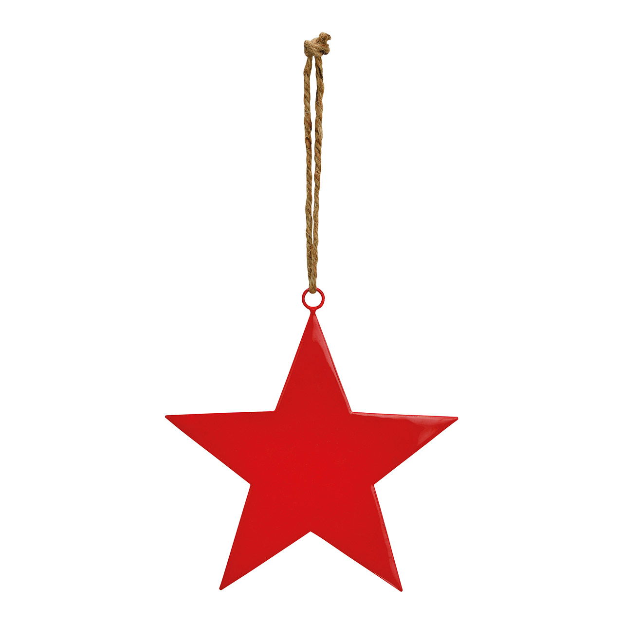 Colgador estrella de metal rojo (A/A) 15x15cm