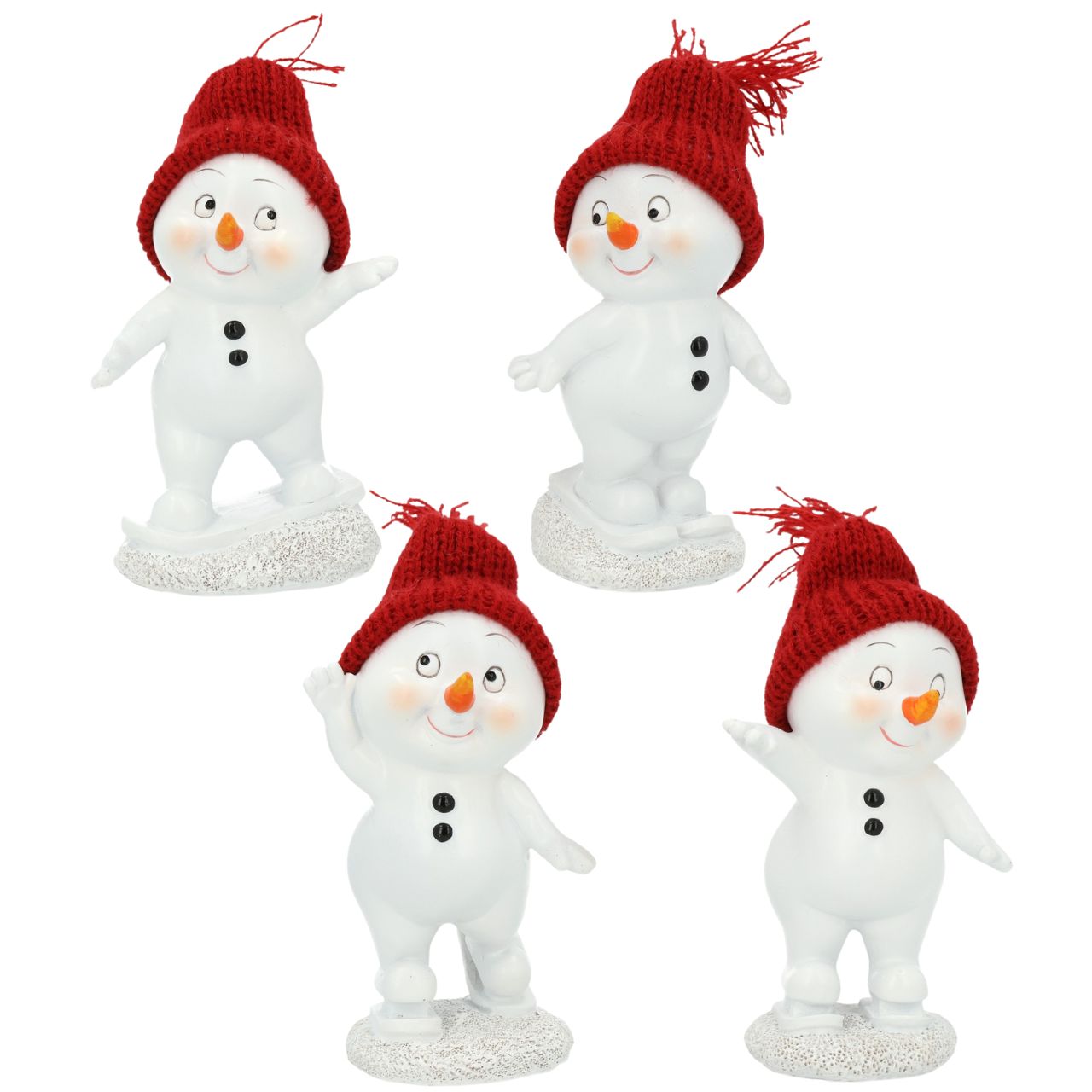 Schneemann, Winterdekoration, Rote Mütze, Kleiner Freund, Glitzerbasis