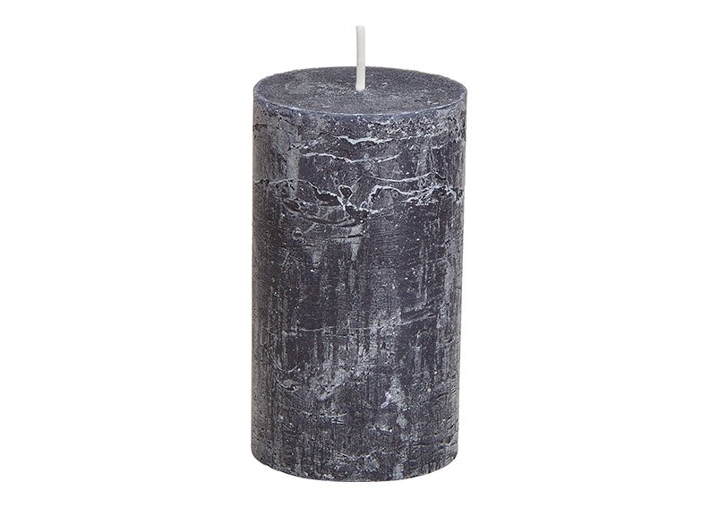 Candle 6,8x12x6,8cm made of wax black