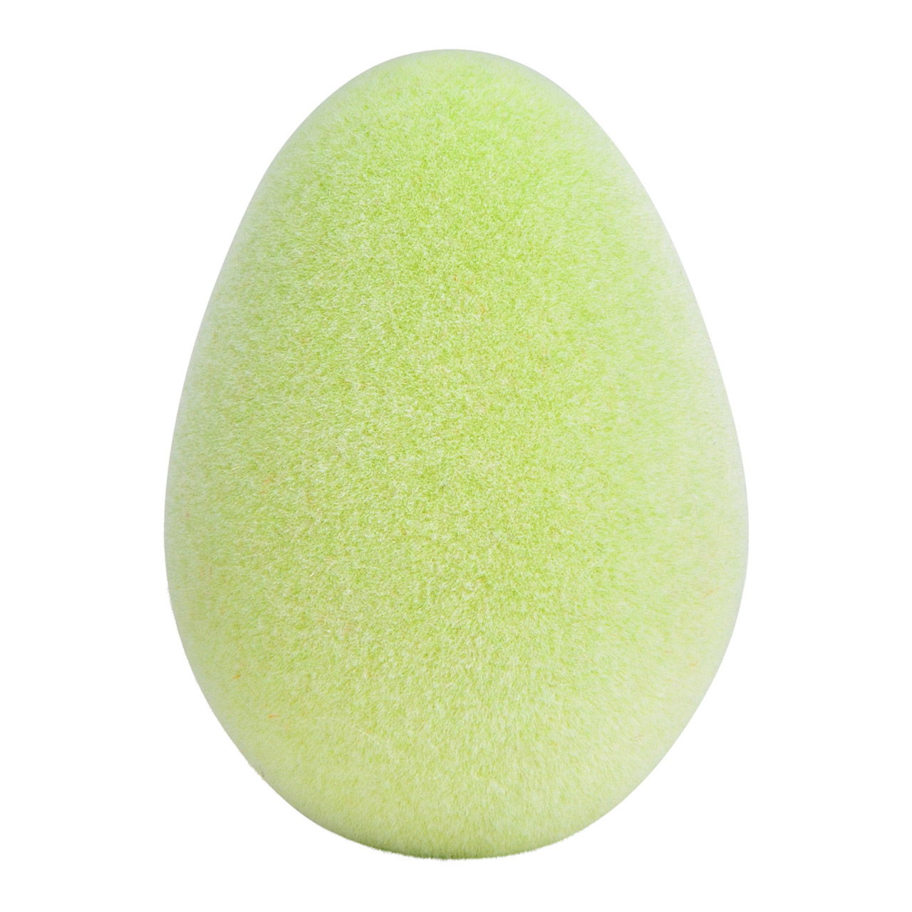 Flocked plastic Easter egg, green (W/H/D) 7x10x7cm Flocked plastic Easter egg, green (W/H/D) 7x10x7cm