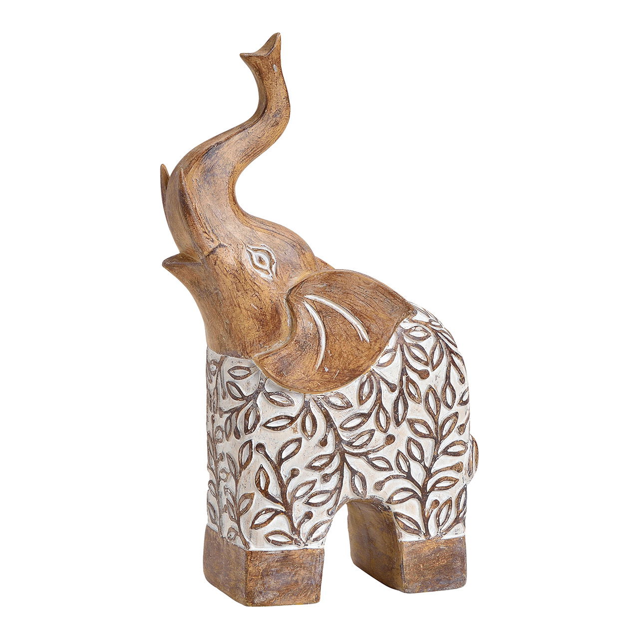 Elefante de polietileno beige (c/h/d) 35x18x14cm