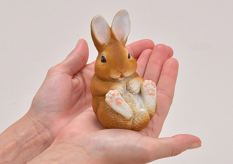 Hase aus Poly 6-fach sortiert, Braun/Grau, (B/H/T) 7x10x7cm Hase aus Poly 6-fach sortiert, Braun/Grau, (B/H/T) 7x10x7cm