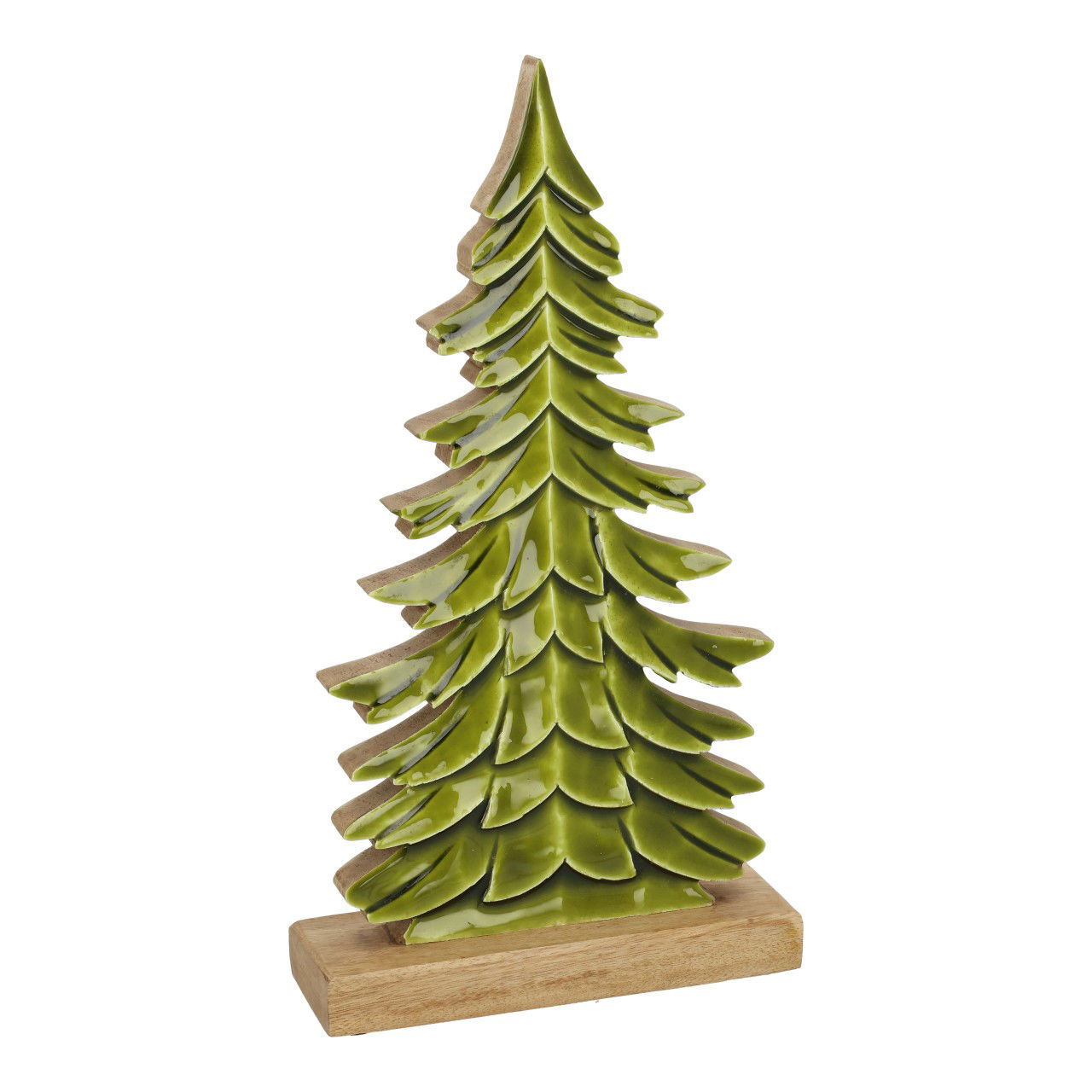 Présentoir sapin en bois de manguier Vert (L/H/P) 20x38x6cm