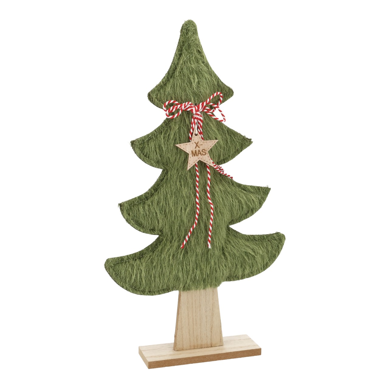 Weihnachtsbaum, Mini-Tannenbaum, Deko-Holz, Grün, Häkel-/Filzdekoration