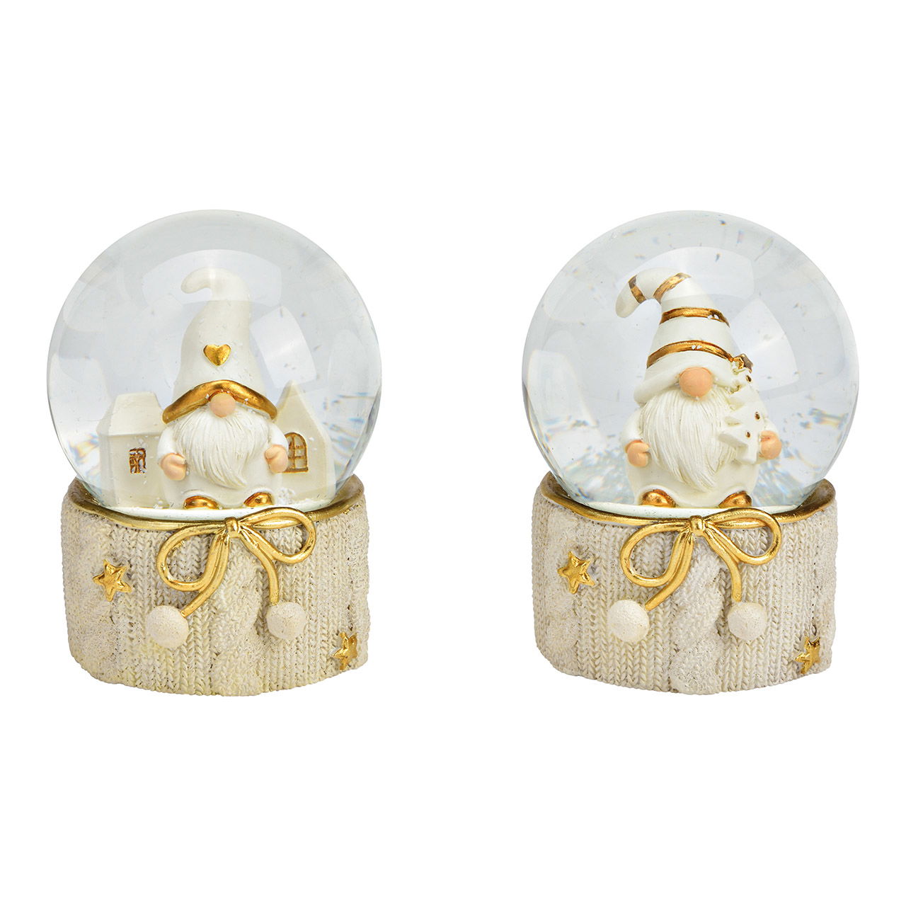 Sneeuwbol kabouter van poly goud 2-voudig, (B/H/D) 6x9x6cm Sneeuwbol kabouter van poly goud 2-voudig, (B/H/D) 6x9x6cm