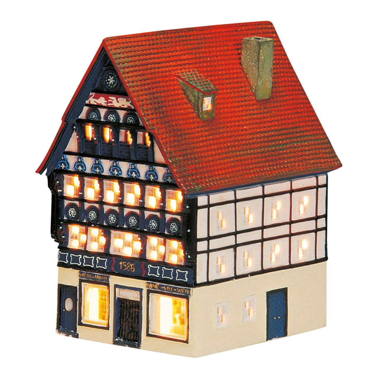 Wurm Lichthaus Weinhaus Osnabrück aus Porzellan, Bunt (B/H/T) 16x19x12cm Wurm Lichthaus Weinhaus Osnabrück aus Porzellan, Bunt (B/H/T) 16x19x12cm