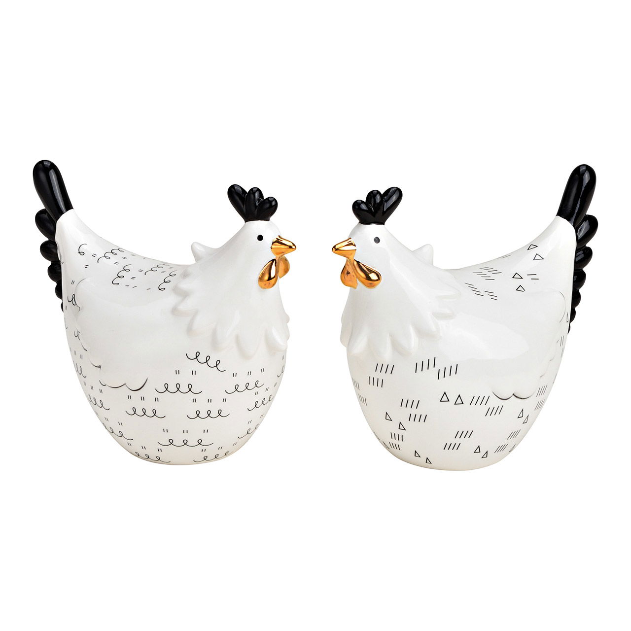 Huhn aus Keramik Weiß 2-fach, (B/H/T) 16x13x9cm Huhn aus Keramik Weiß 2-fach, (B/H/T) 16x13x9cm