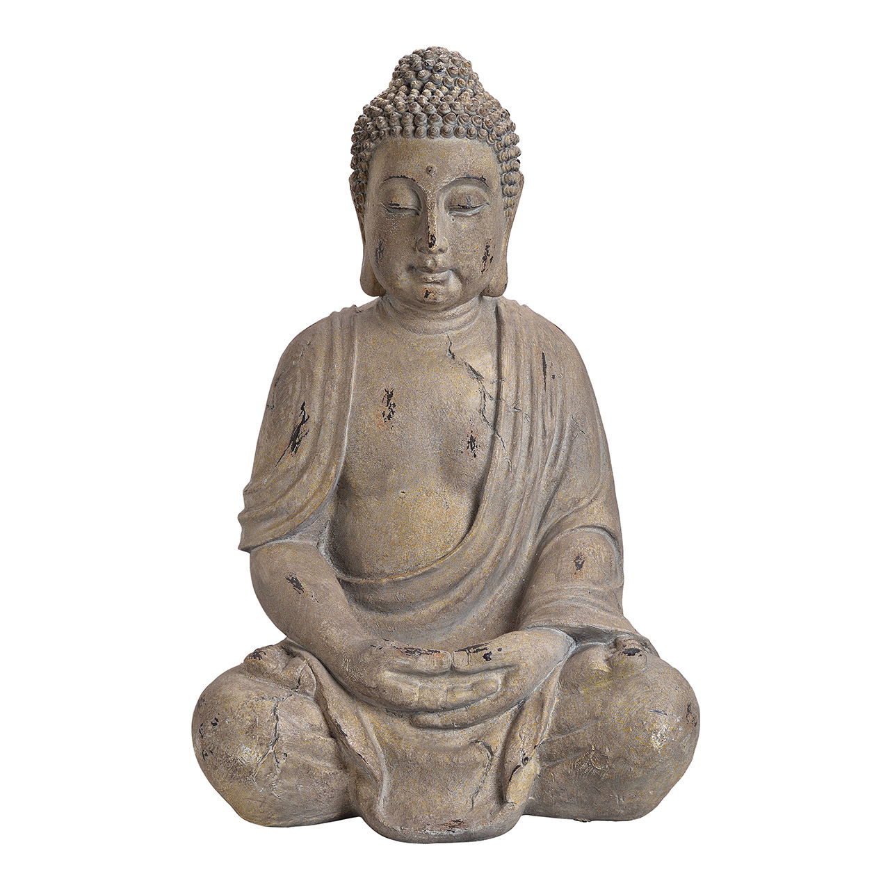 Buddha di grigio magnesia, (L/H/D) 44x67x35cm