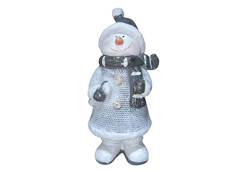 Magnesia snowman gray (W/H/D) 26x53x21cm