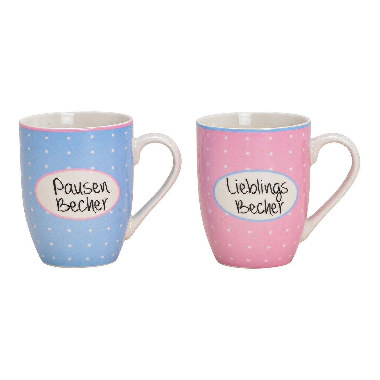 Taza Taza Breaktime, porcelana favorita Azul, rosa 2 veces, (H) 10cm 300ml