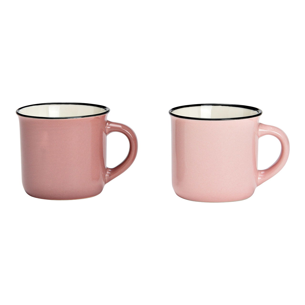 Taza de espresso de porcelana rosa/rosa de 2 pliegues, (A/H/D) 6x5x6cm 100ml