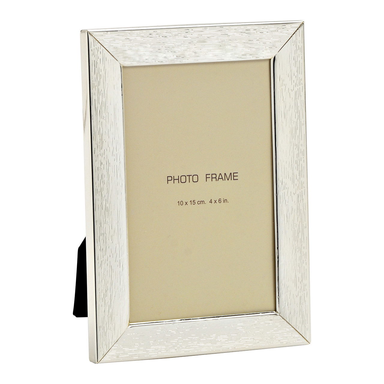 Fotorahmen versilbert für 10x15cm Fotos aus Metall, Silber (B/H/T) 13x18x1cm Fotorahmen versilbert für 10x15cm Fotos aus Metall, Silber (B/H/T) 13x18x1cm