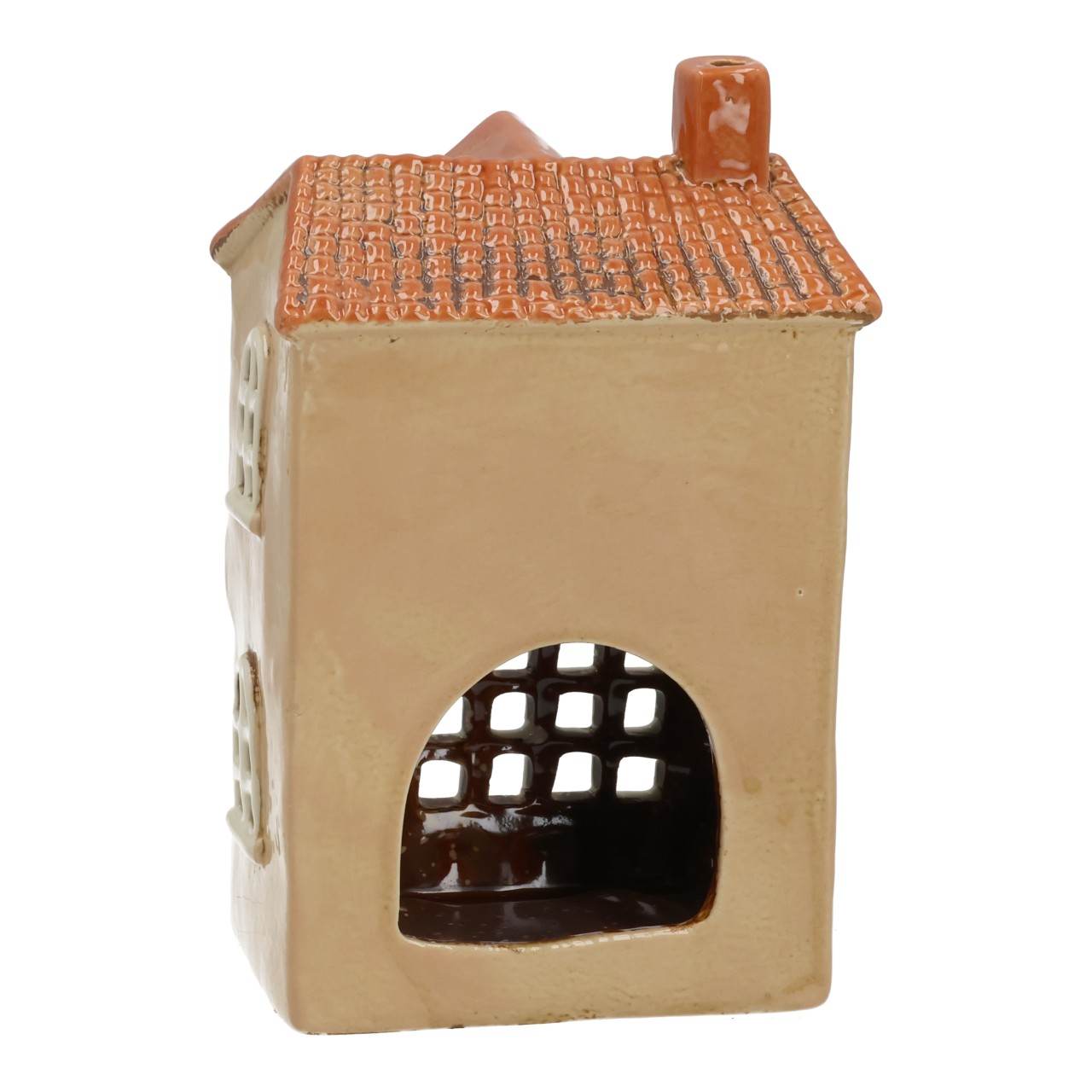 Keramikfigur, Miniaturhaus, Bäckerei, Hausdeko, Töpfereikarikatur