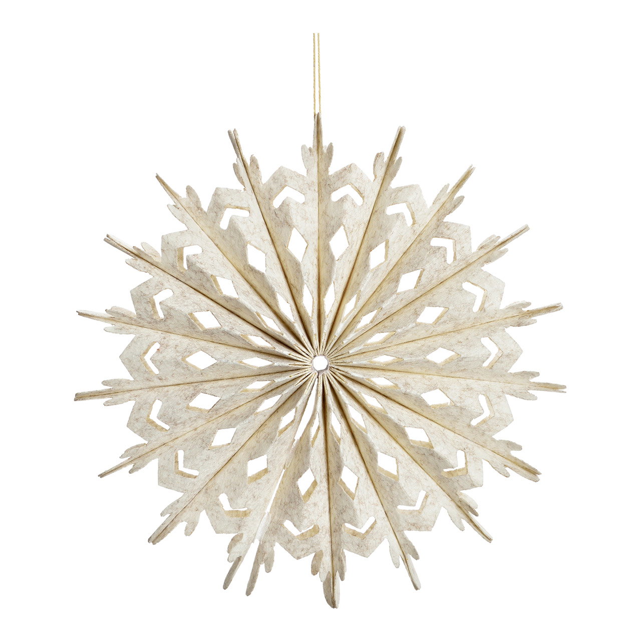 Percha de Navidad de fieltro copo de nieve, beige (An/Al/Fo) 30x30x5cm Percha de Navidad de fieltro copo de nieve, beige (An/Al/Fo) 30x30x5cm