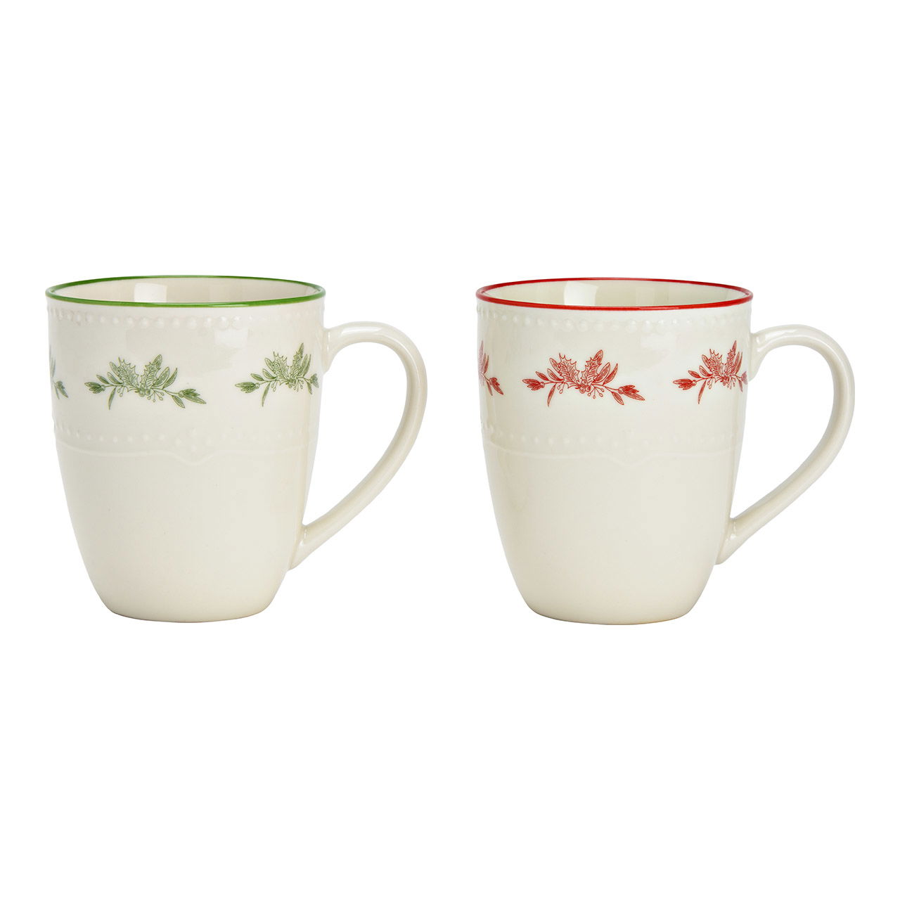 Mug Christmas branch decor made of porcelain, 2-fold, white (W/H/D) 12x11x9cm 390ml Mug Christmas branch decor made of porcelain, 2-fold, white (W/H/D) 12x11x9cm 390ml