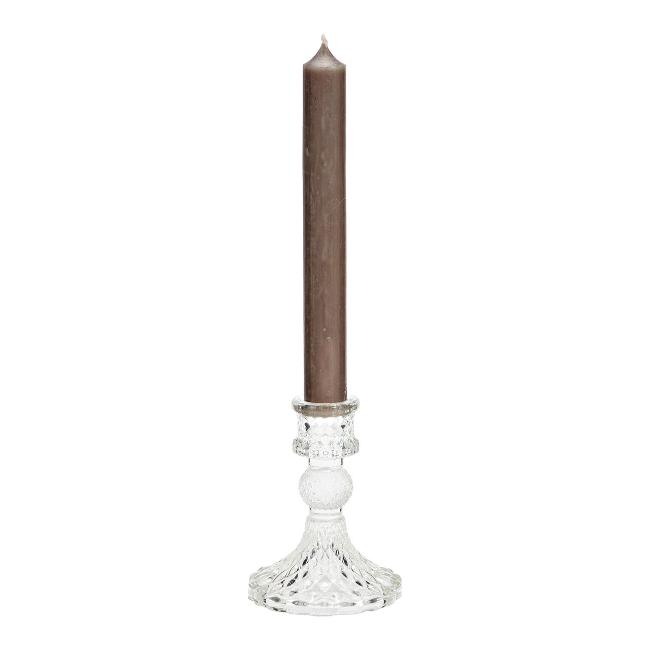 Glass candle holder Transparent (W/H/D) 8x10x8cm