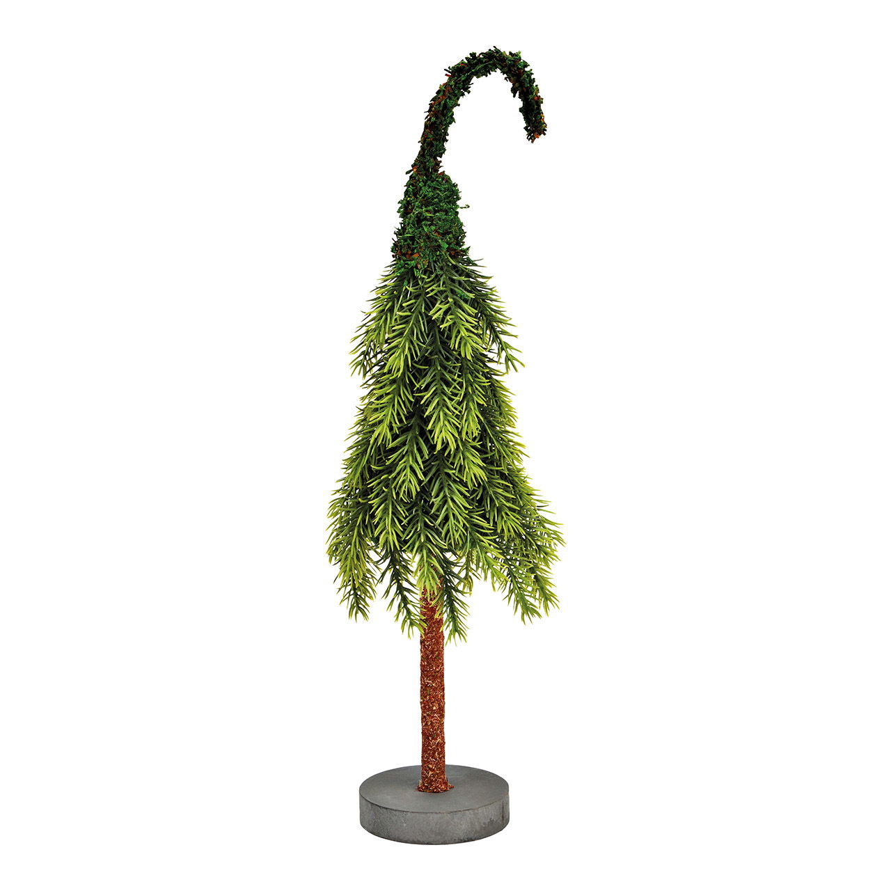 Sapin sur pied MDF en plastique vert (H) 35cm