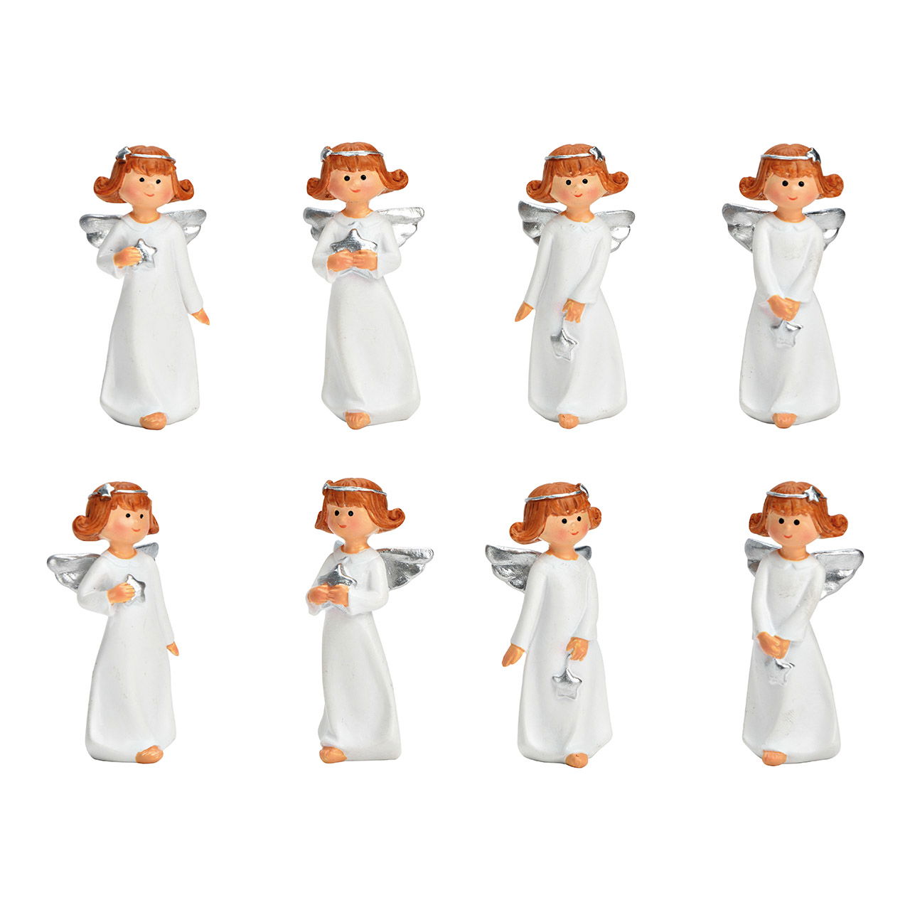 Guardian angel in gift bag made of poly white 4-fold, (W/H/D) 6x6x3cm in a display of 24