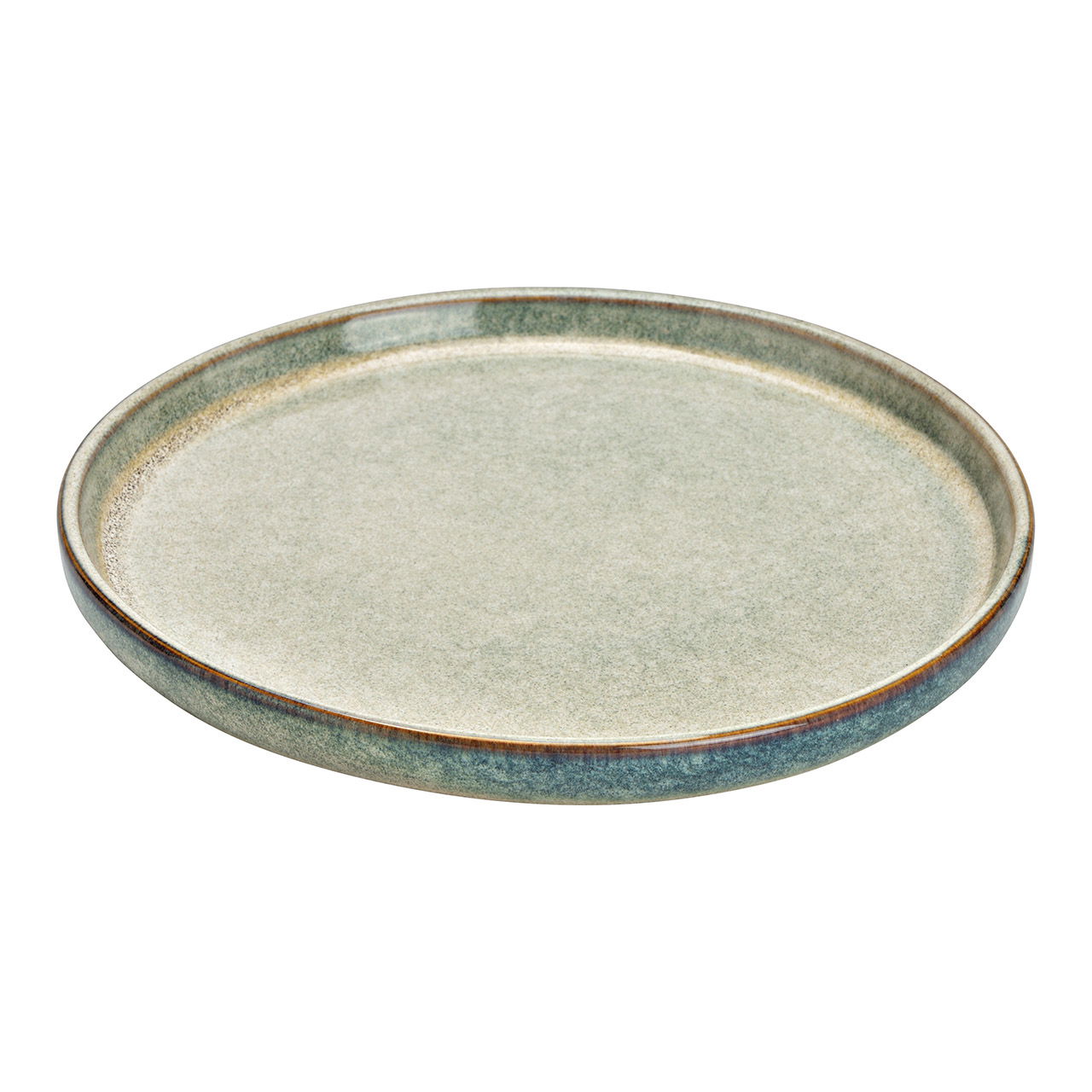 Grey stoneware plate (W/H/D) 20x2x20cm