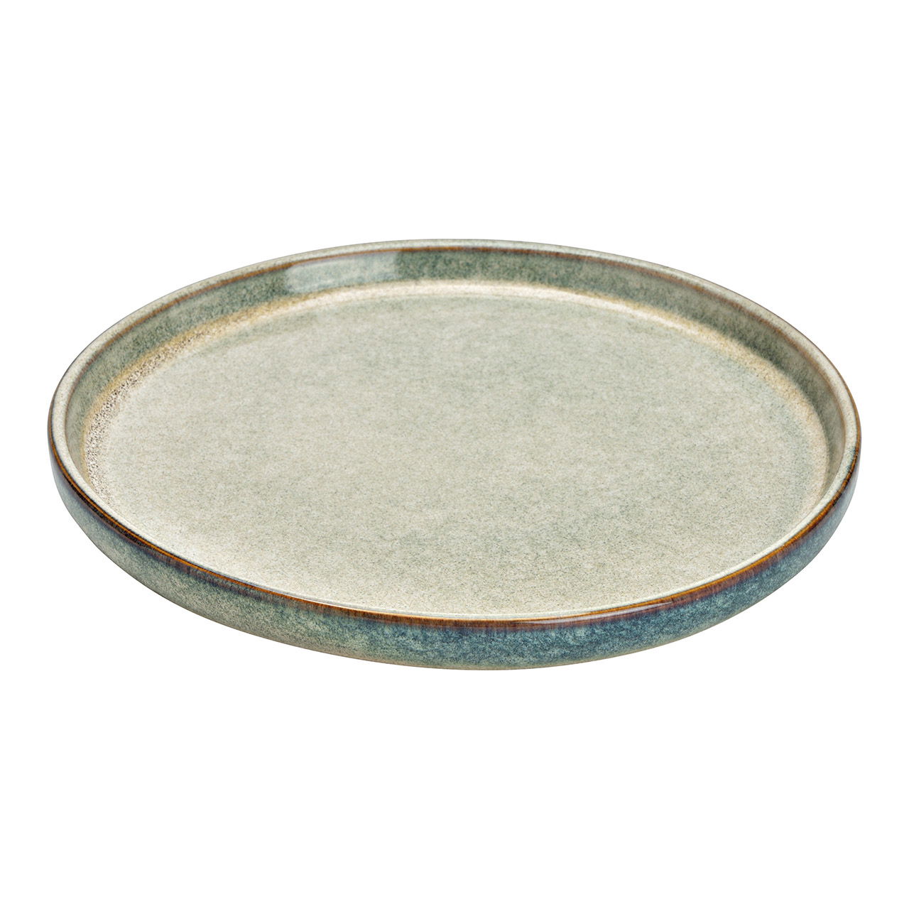 Grey stoneware plate (W/H/D) 20x2x20cm Grey stoneware plate (W/H/D) 20x2x20cm