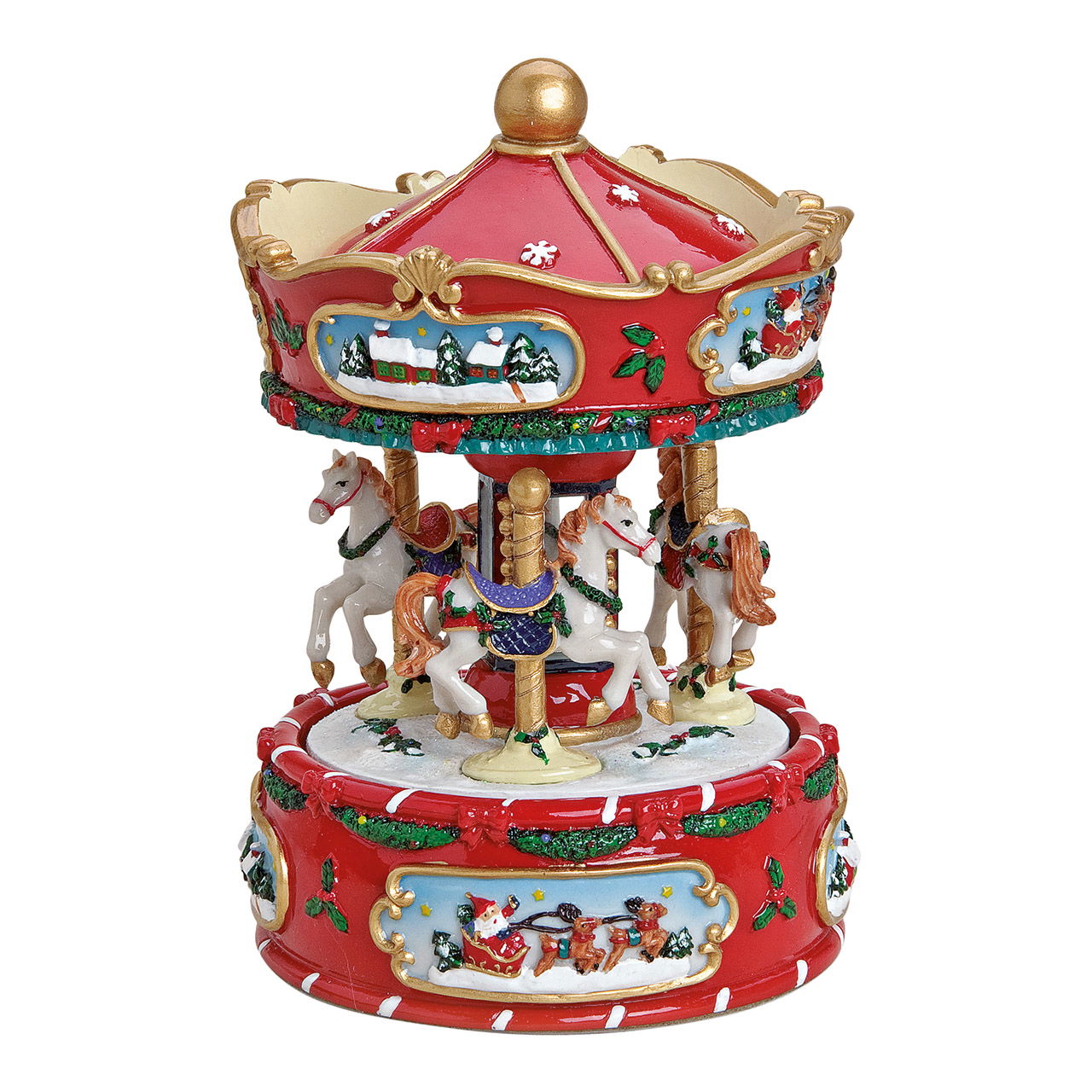 Muziekdoos carrousel, poly (B/H/D) 10x18x10 cm Muziekdoos carrousel, poly (B/H/D) 10x18x10 cm