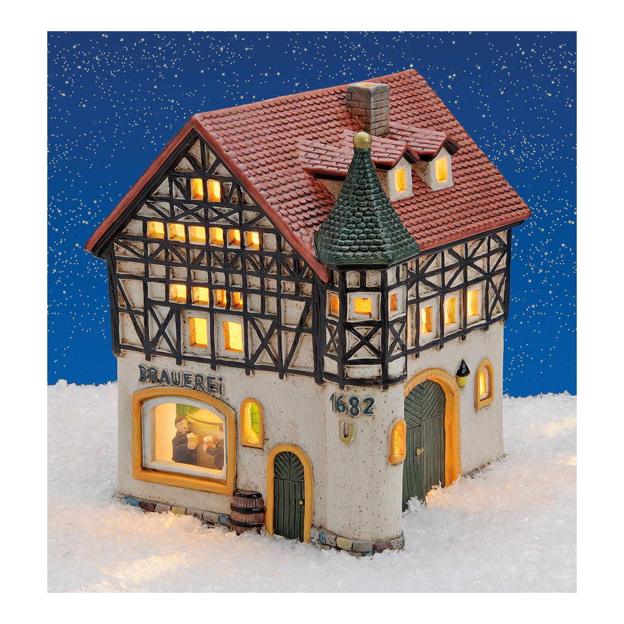 Wurm Lichthaus "Brauerei 1682" aus Porzellan, Bunt (B/H/T) 15x17x16cm Wurm Lichthaus "Brauerei 1682" aus Porzellan, Bunt (B/H/T) 15x17x16cm