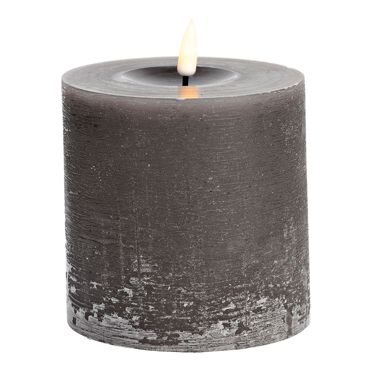 Candela LED in cera, moka (L/H/D) 10x10x10cm Candela LED in cera, moka (L/H/D) 10x10x10cm