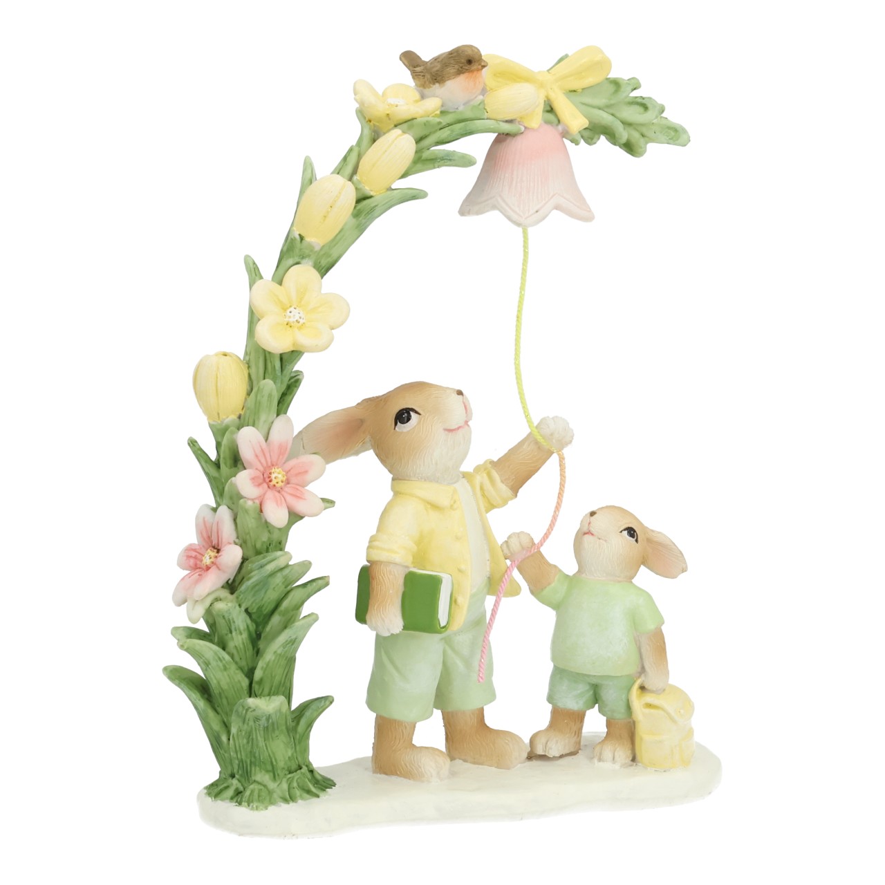 Lapin en polyéthylène coloré (L/H/P) 12 x 16 x 5 cm Hasenfigur, Gartenfigur, Blumenbogen, Hase, Kindergartenfigur