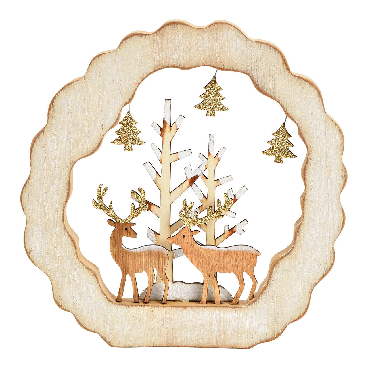 Houten Winterlandschap Display Naturel (B/H/D) 20x20x2cm