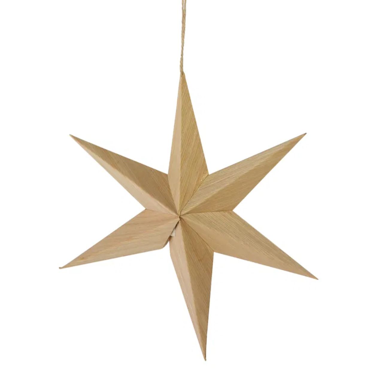 Faltstern, Holz u. Kraftpapier, 20cm, 1 Stck, natur, @ Sternsymbol, Symbol, Sternsymbol, Symbol