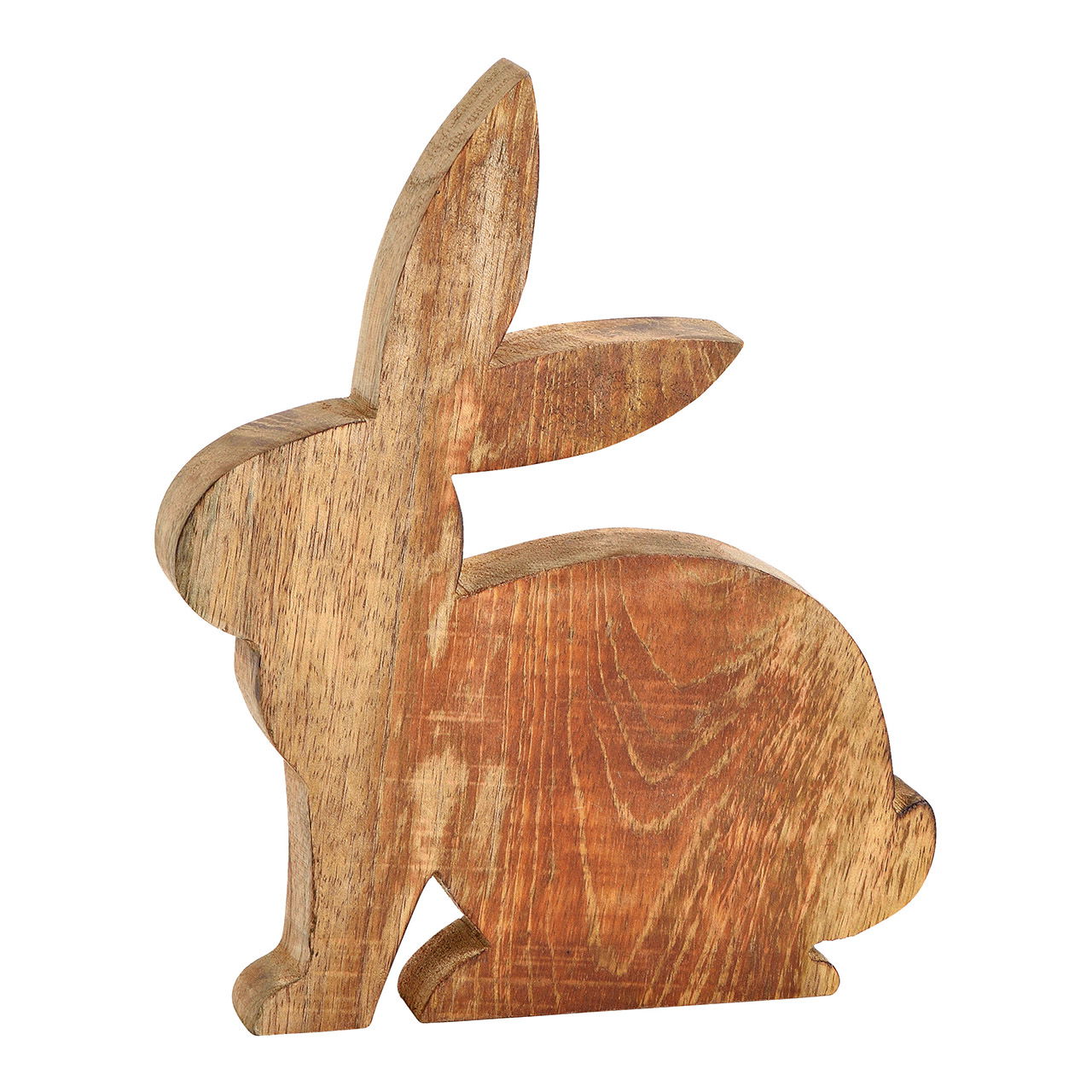 Hase aus Mangoholz, braun, (B/H/T) 18x20x2cm