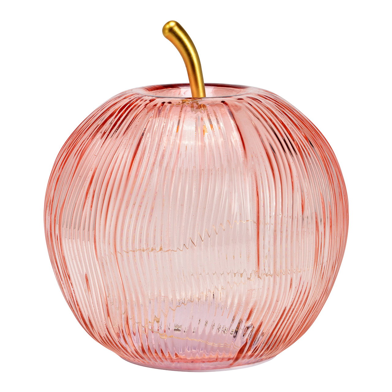 Deko Apfel mit 15er LED/Timer aus Glas, Rosa (B/H/T) 16x17x16cm Deko Apfel mit 15er LED/Timer aus Glas, Rosa (B/H/T) 16x17x16cm