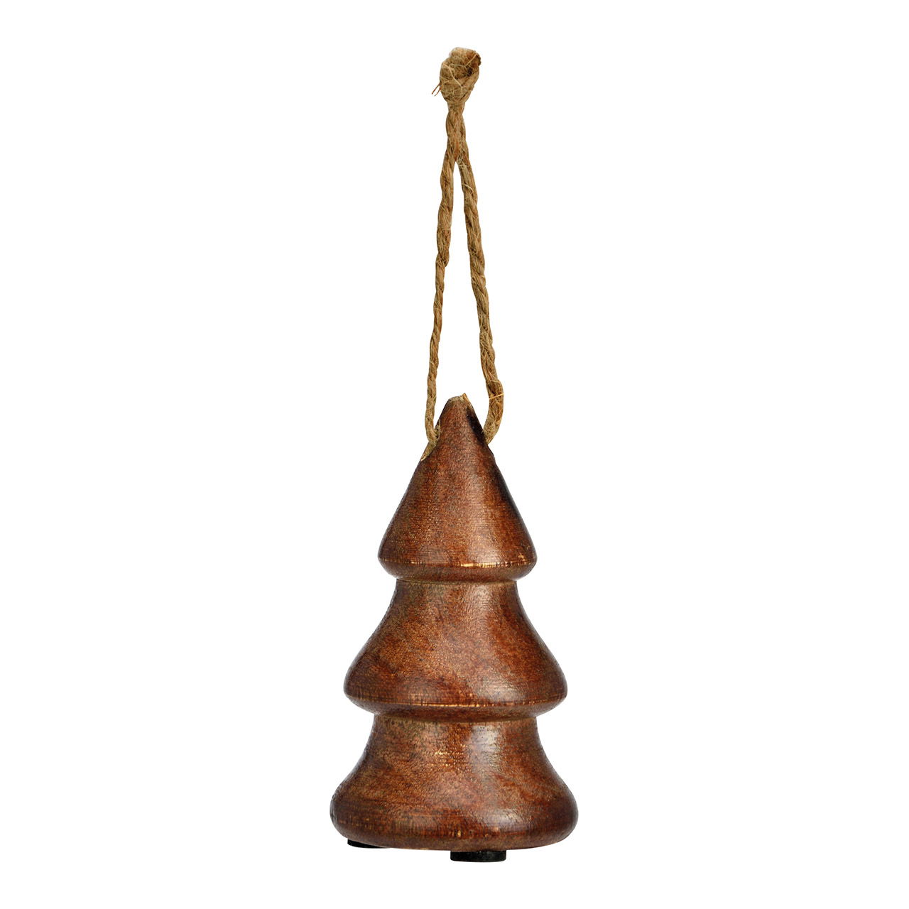 Hanging fir tree made of natural mango wood (W/H/D) 6x10x6cm