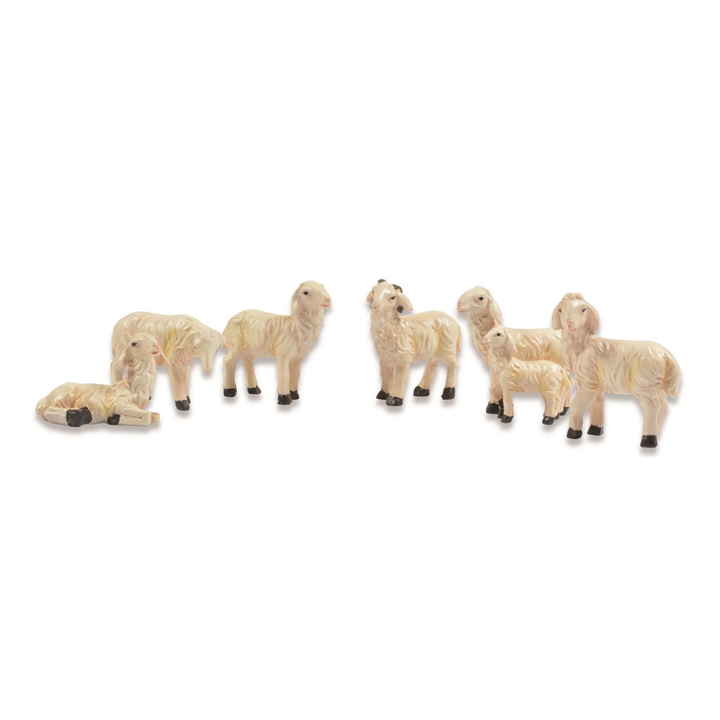 Schapen soort. Poly. 4-5 cm. 6 stuks/verpakking . @ Tier, Hund, Säugetier, Haustier