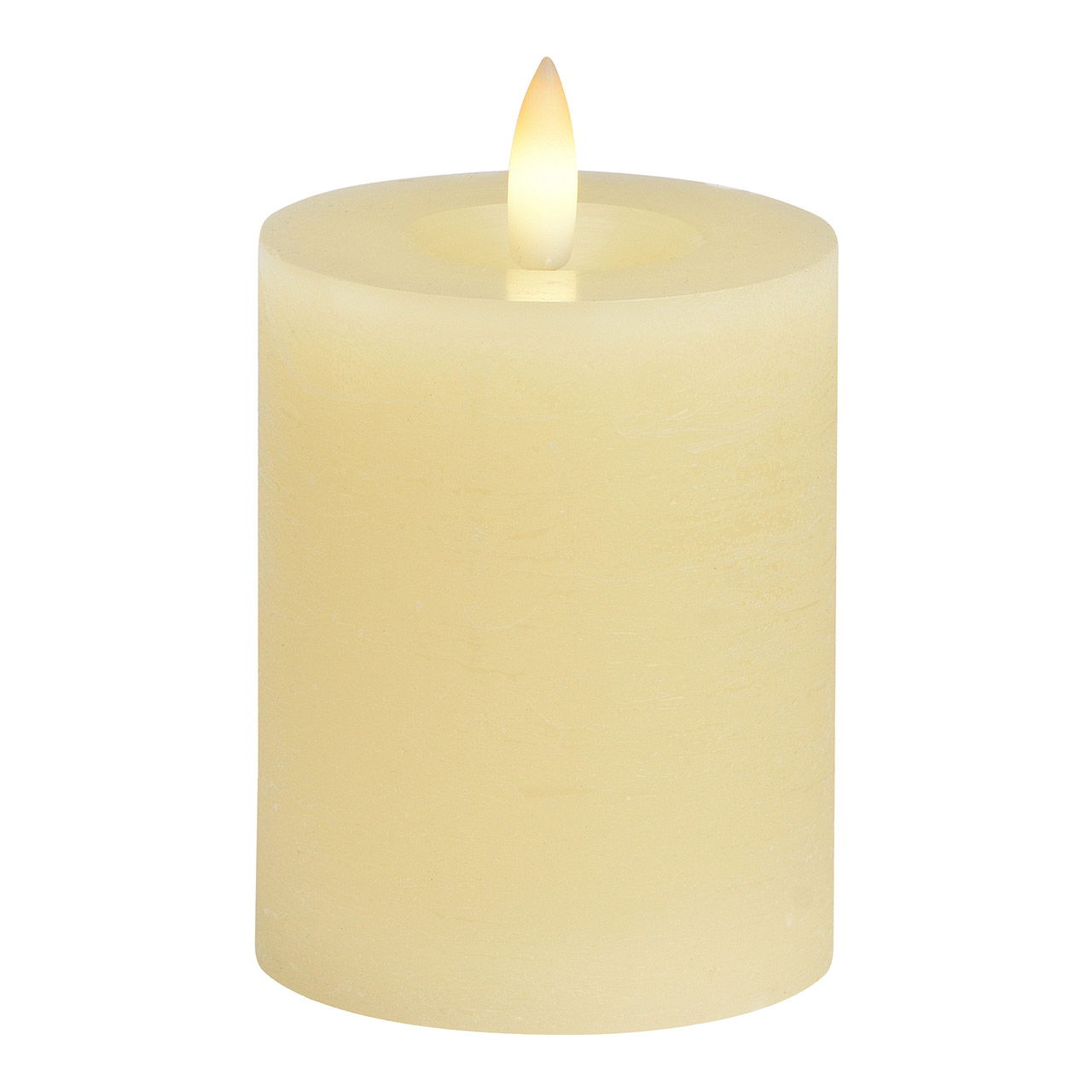 Candle LED cream, flickering light, exclusive 2xAAA made of wax (W/H/D) 7x9x7cm